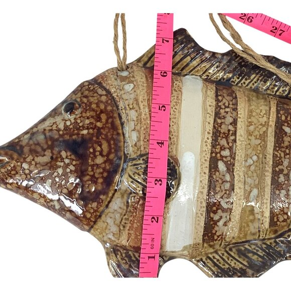 Mid-20th Century Majolica Fish Wall Sculpture, Vallauris, France - Picture 3 of 5